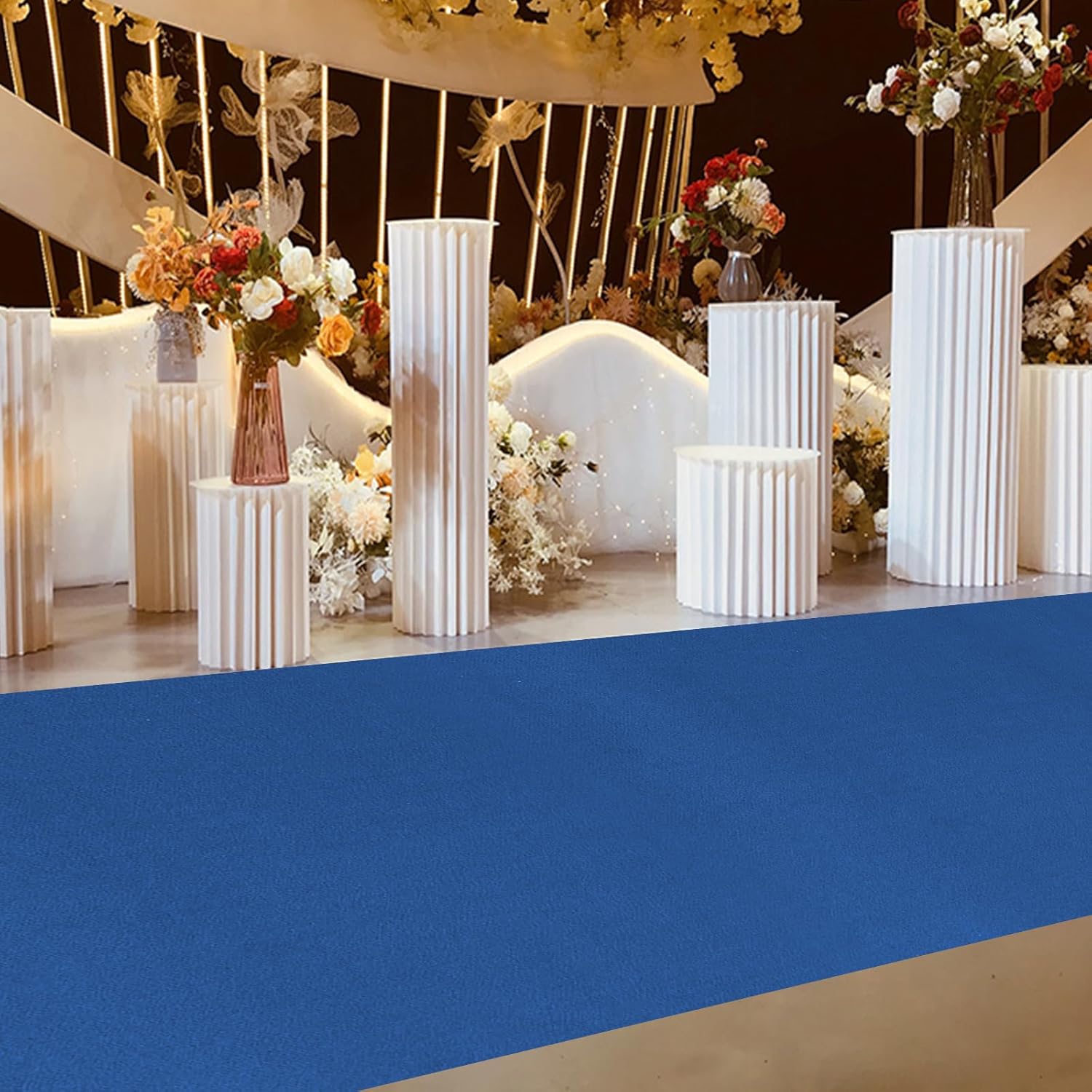 360 GSM Blue Carpet Runner for Weddings and Parties