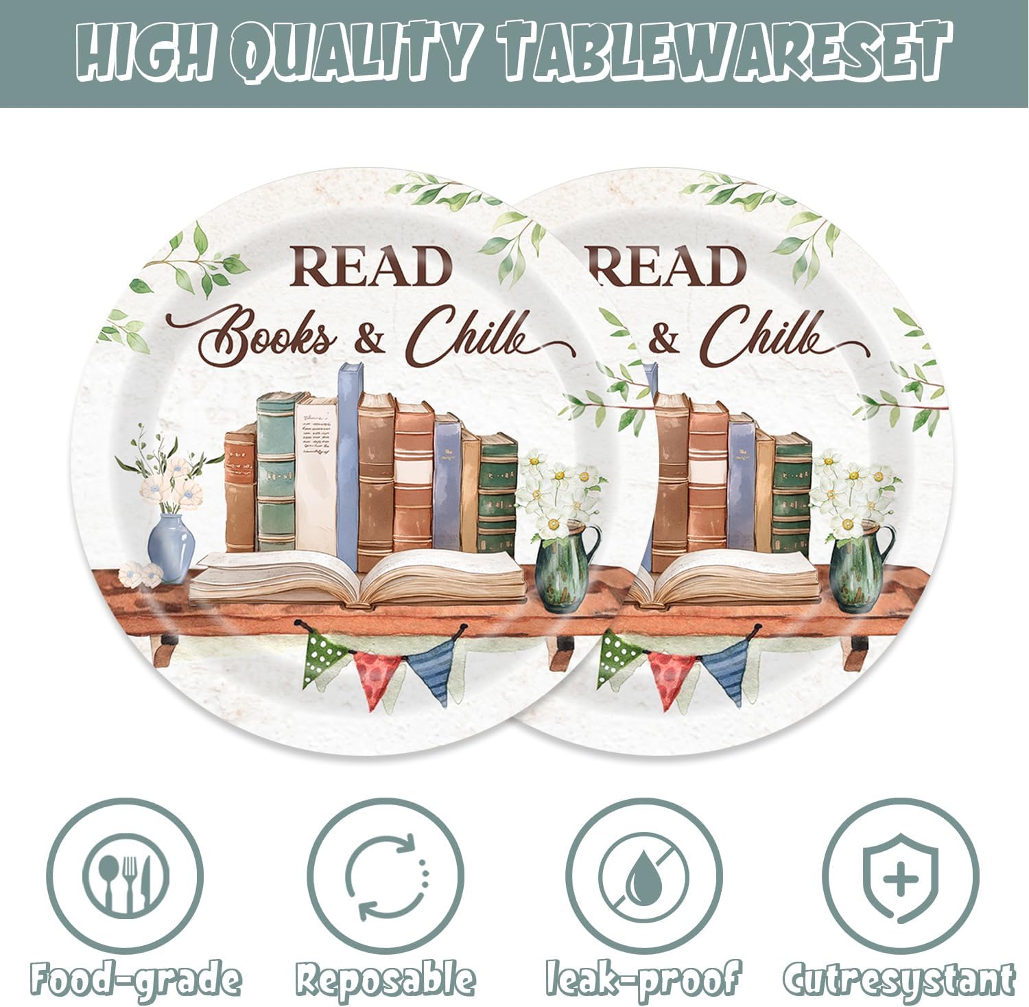 40pcs Book Themed Party Decorations for 20 Guests