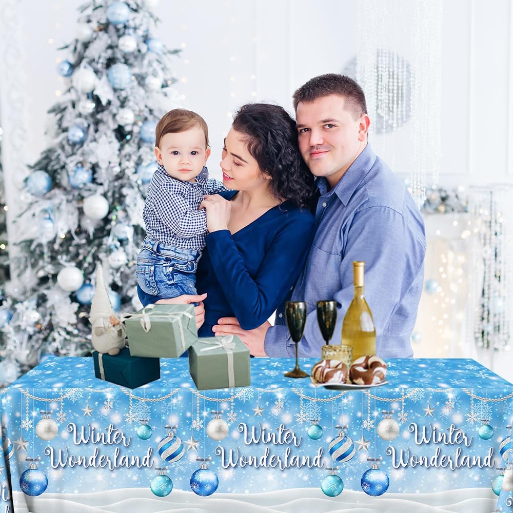 Winter Wonderland Tablecloth Set for Parties and Decorations