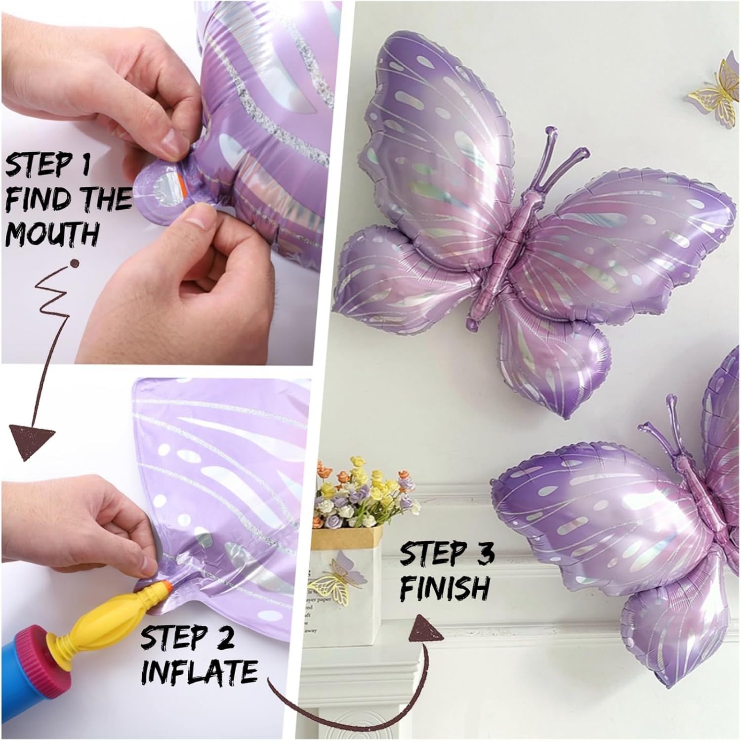 144Pcs Pastel Butterfly Balloon Arch Kit for Spring Decorations