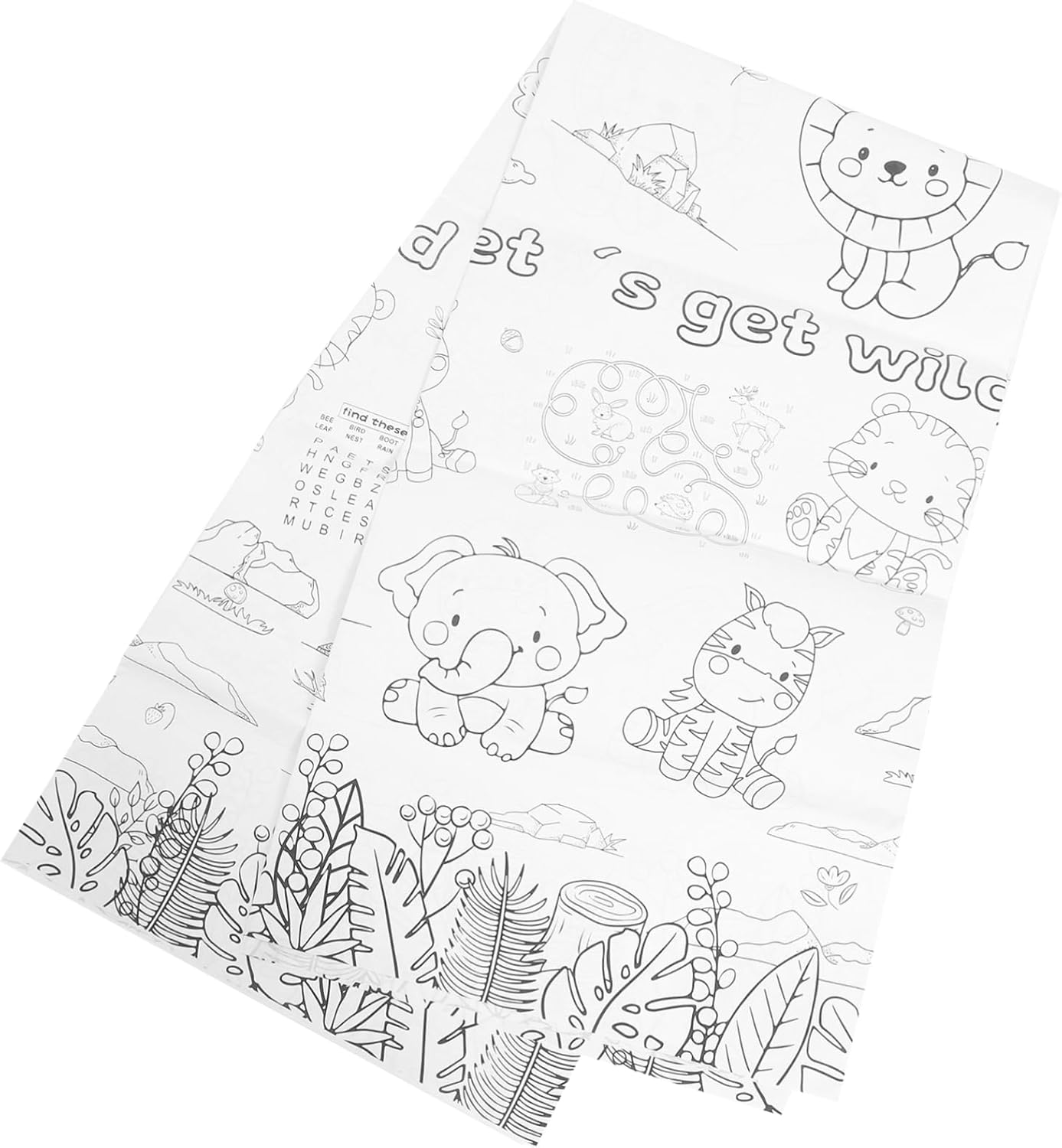 Homoyoyo Birthday Tablecloth with Zoo Animal Theme