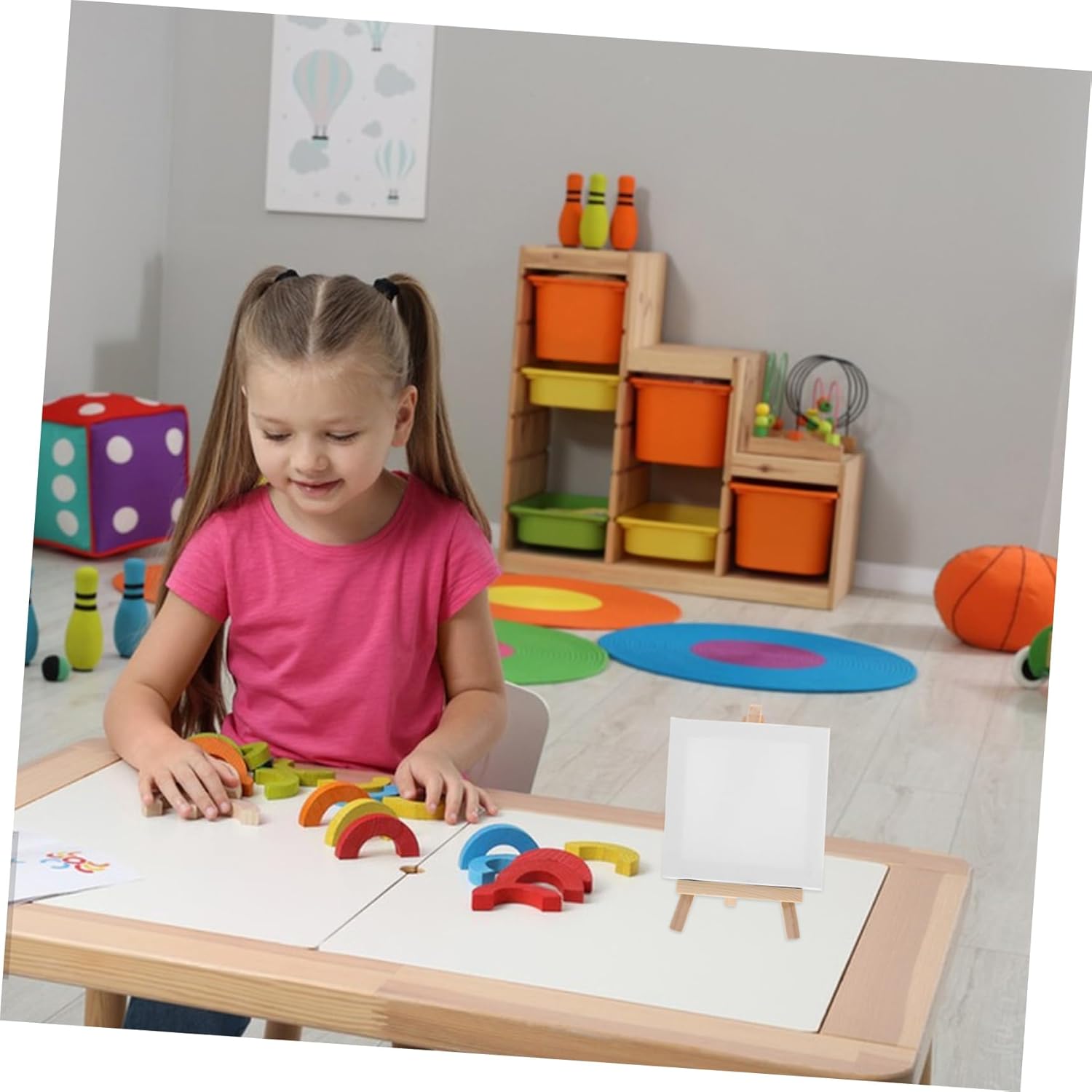 NUOBESTY Mini Painting Kit with Display Easel for Kids