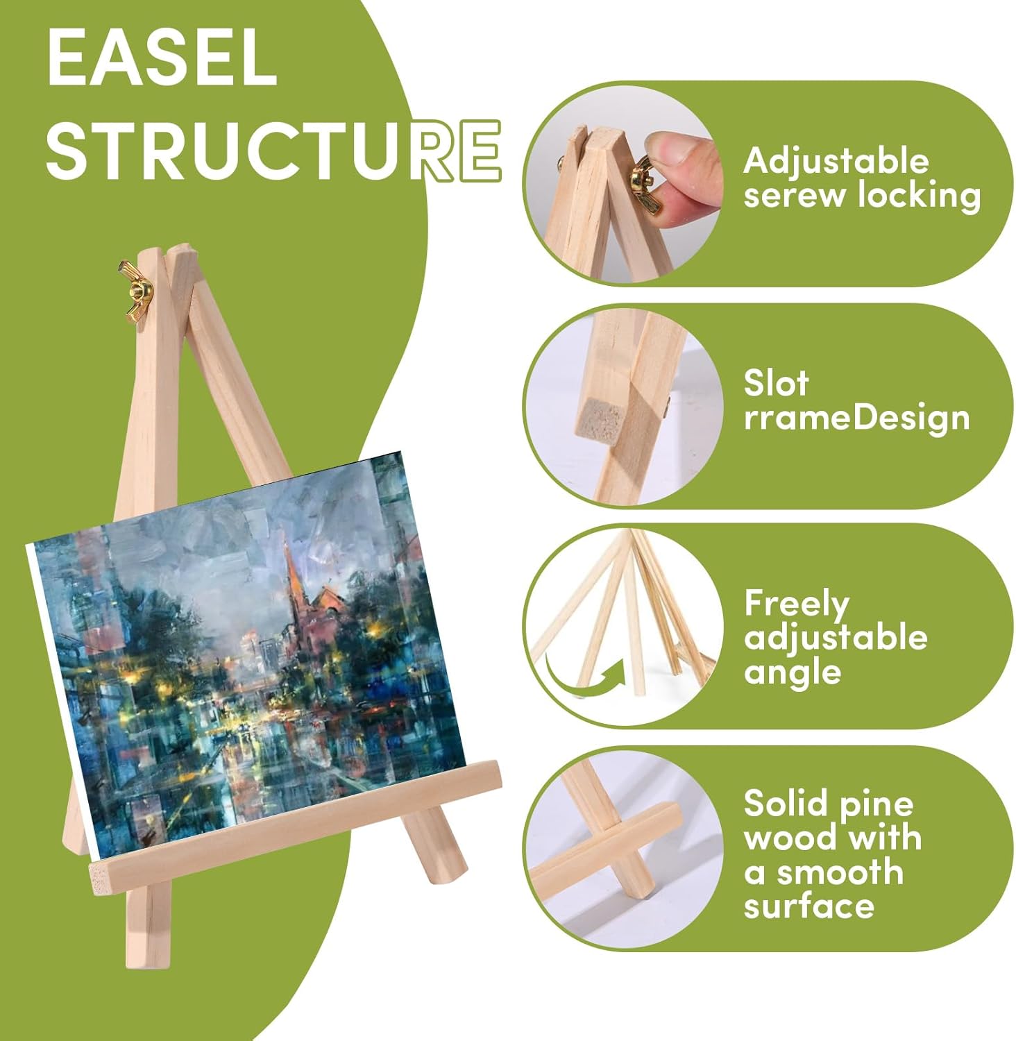 12 Pack Mini Wooden Easel for Painting Display