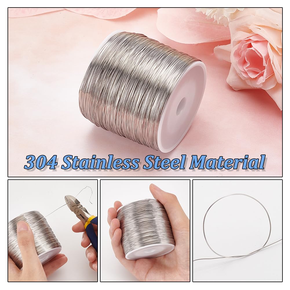 BENECREAT 820 Feet Tiger Tail Beading Wire 26 Gauge