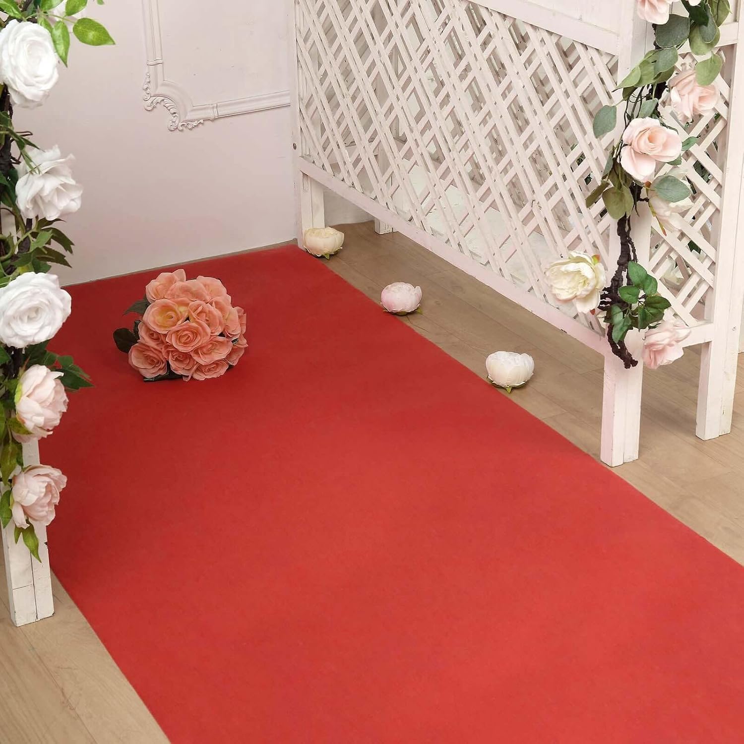 Efavormart 3FT x 100FT Red Rayon Aisle Runner