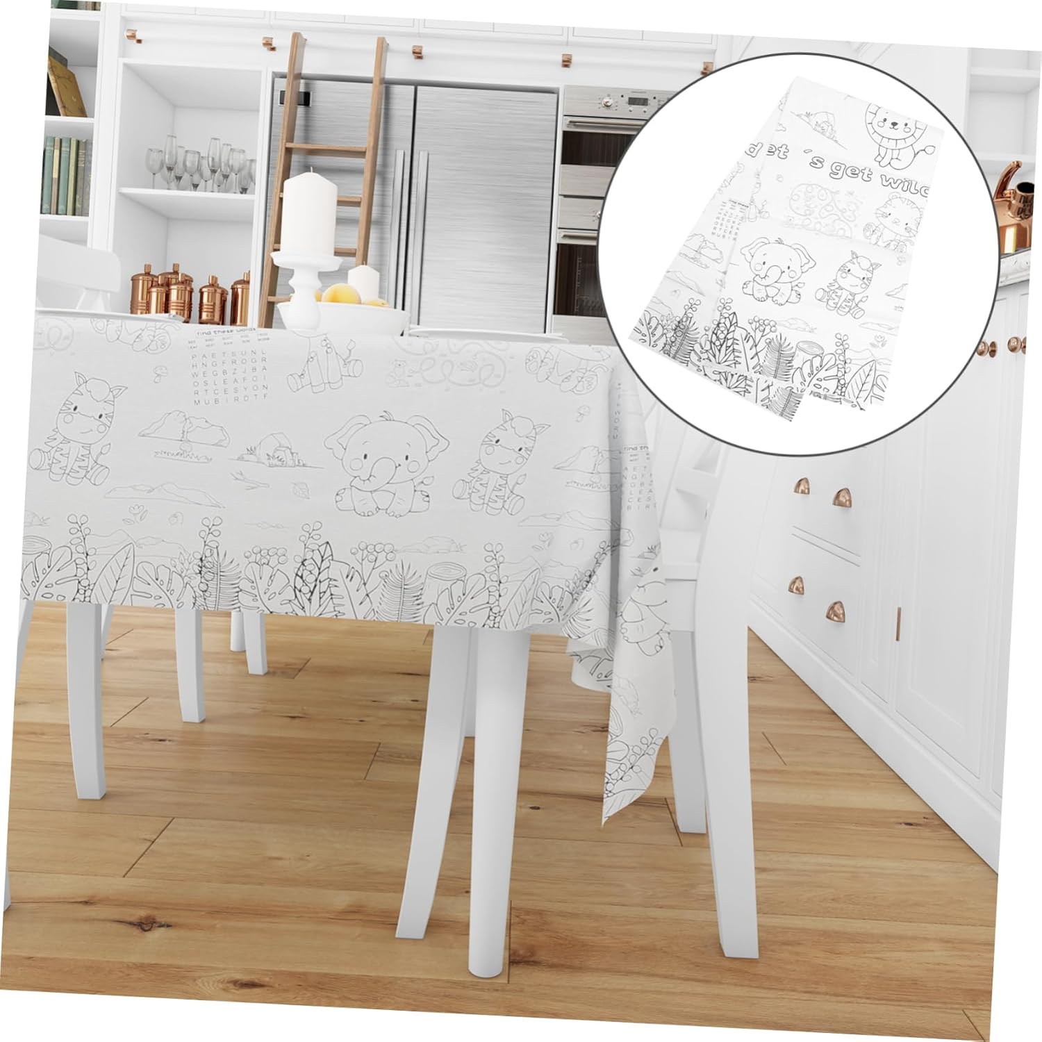 Happy Birthday Animal Theme Paper Tablecloth for Parties and Home Use