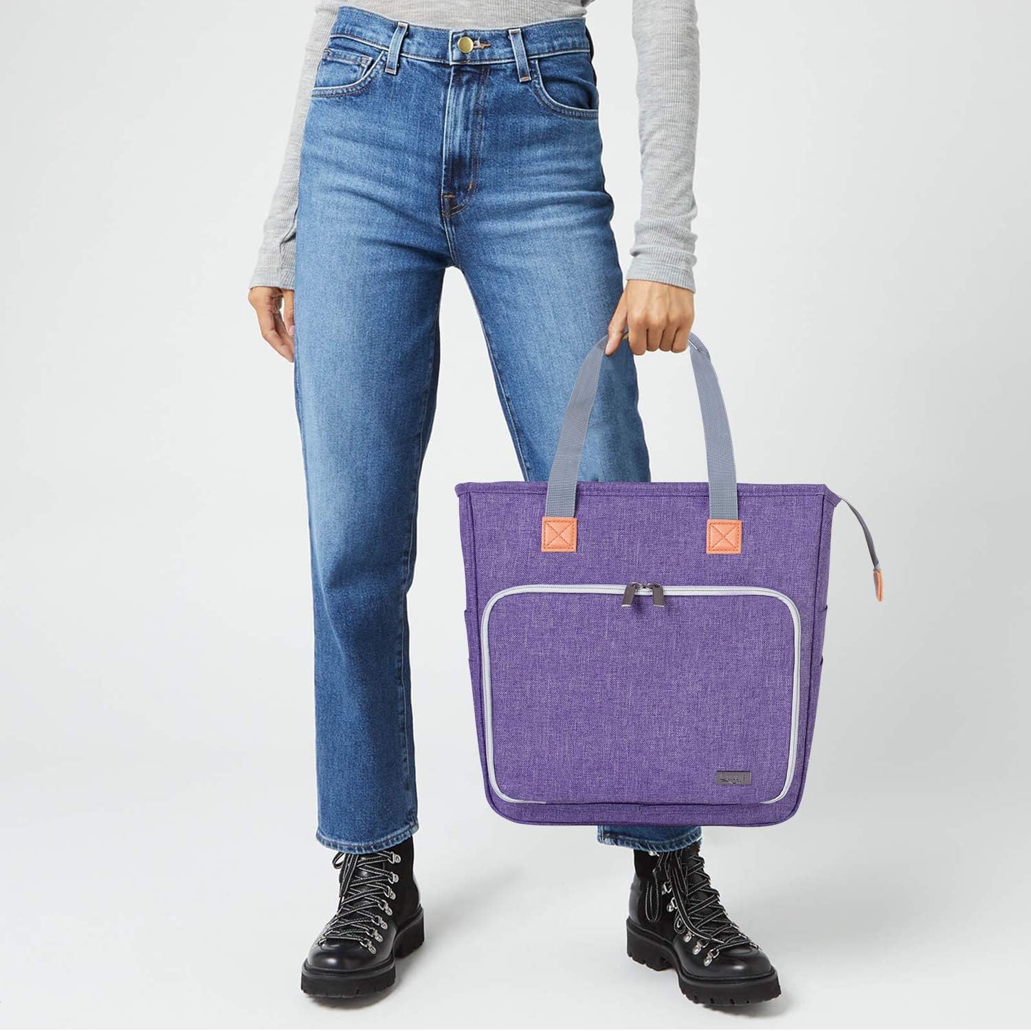 LUXJA Knitting Tote Bag Purple