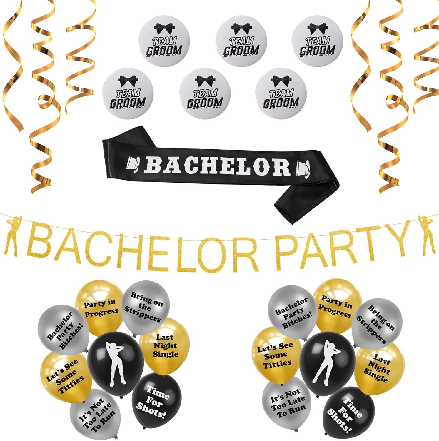 Brosash Bachelor Party Decorations 26 Piece Set