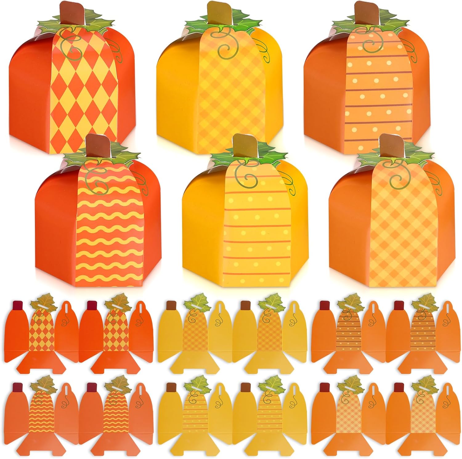 Cholemy 30 Pcs Pumpkin Party Favor Box
