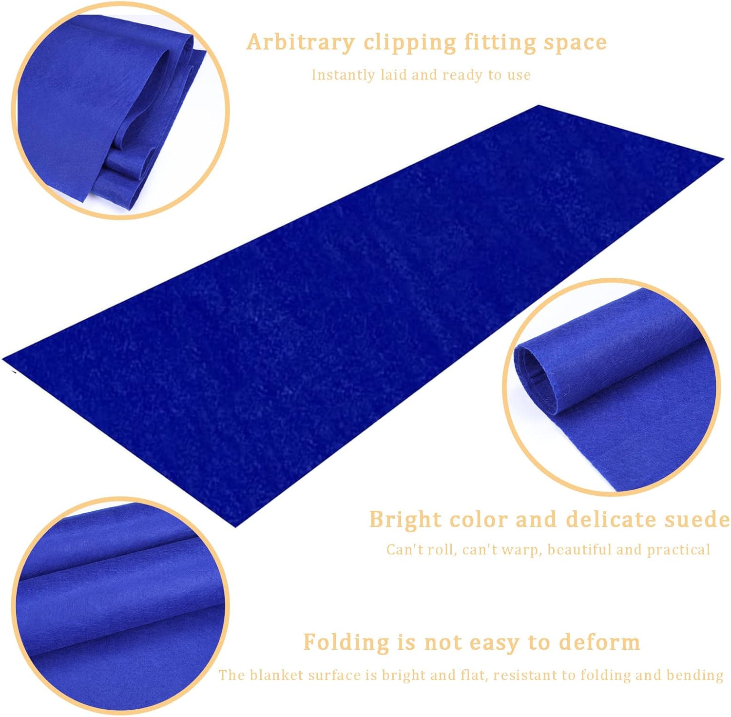 KAMPCO 2mm Blue Aisle Runner Carpet for Weddings and Events