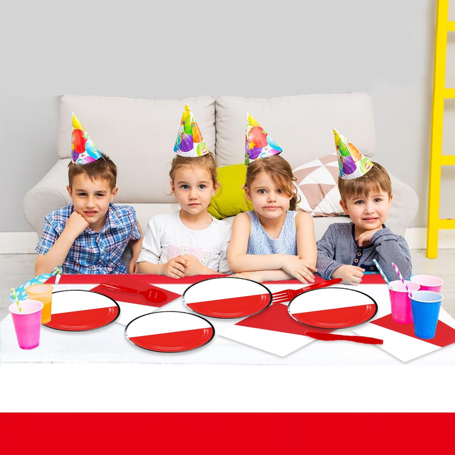 121Pcs Cartoon Animated Birthday Party Supplies