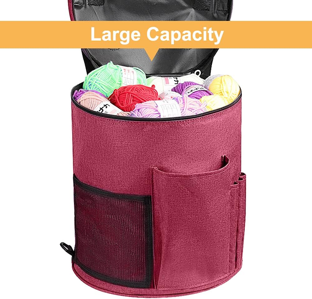SumDirect Yarn Storage Bag Portable Knitting Tote