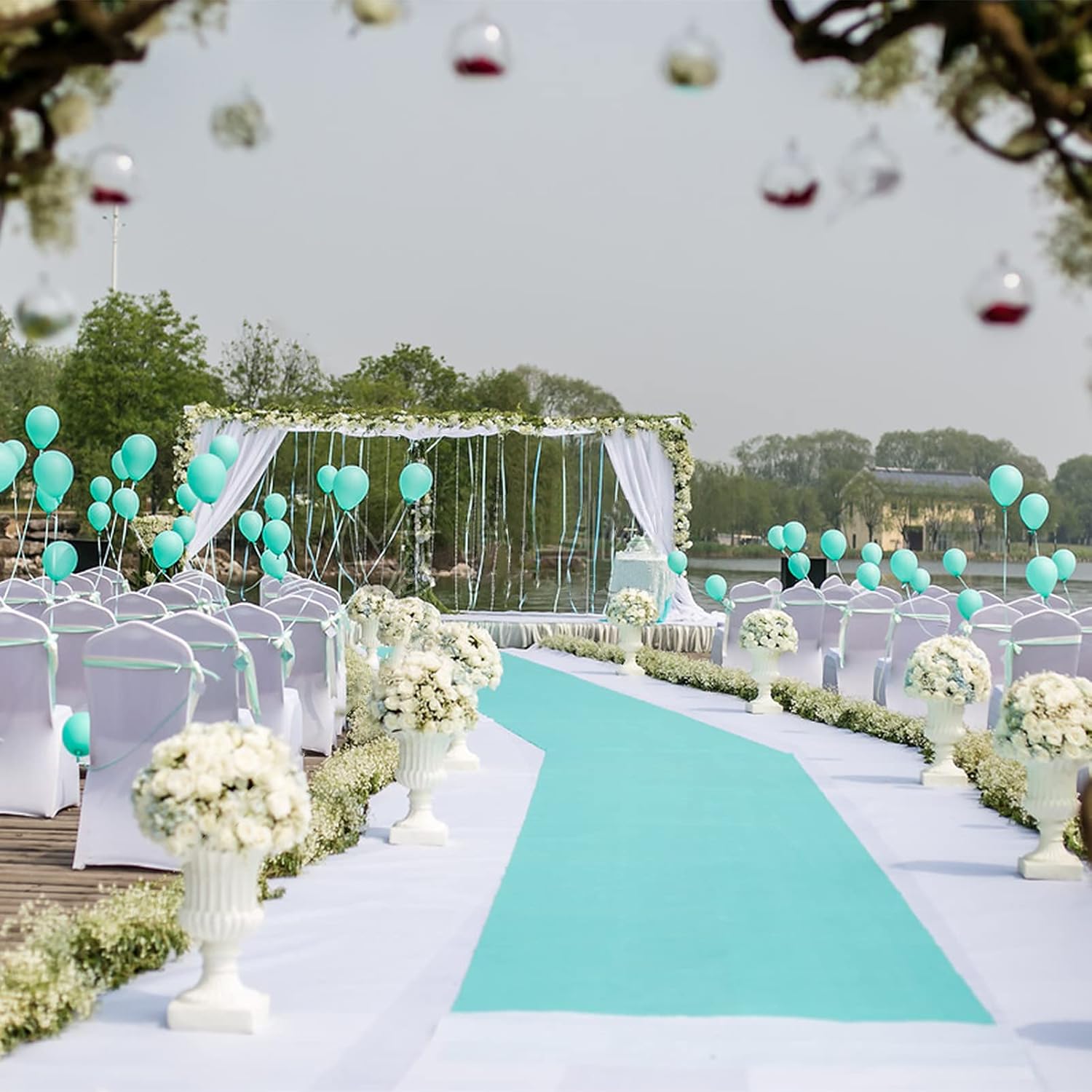 KAMPCO Blue Aisle Runner Carpet for Weddings and Events