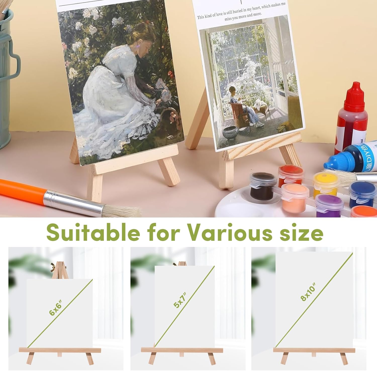 12 Pack Mini Wooden Easel for Painting Display