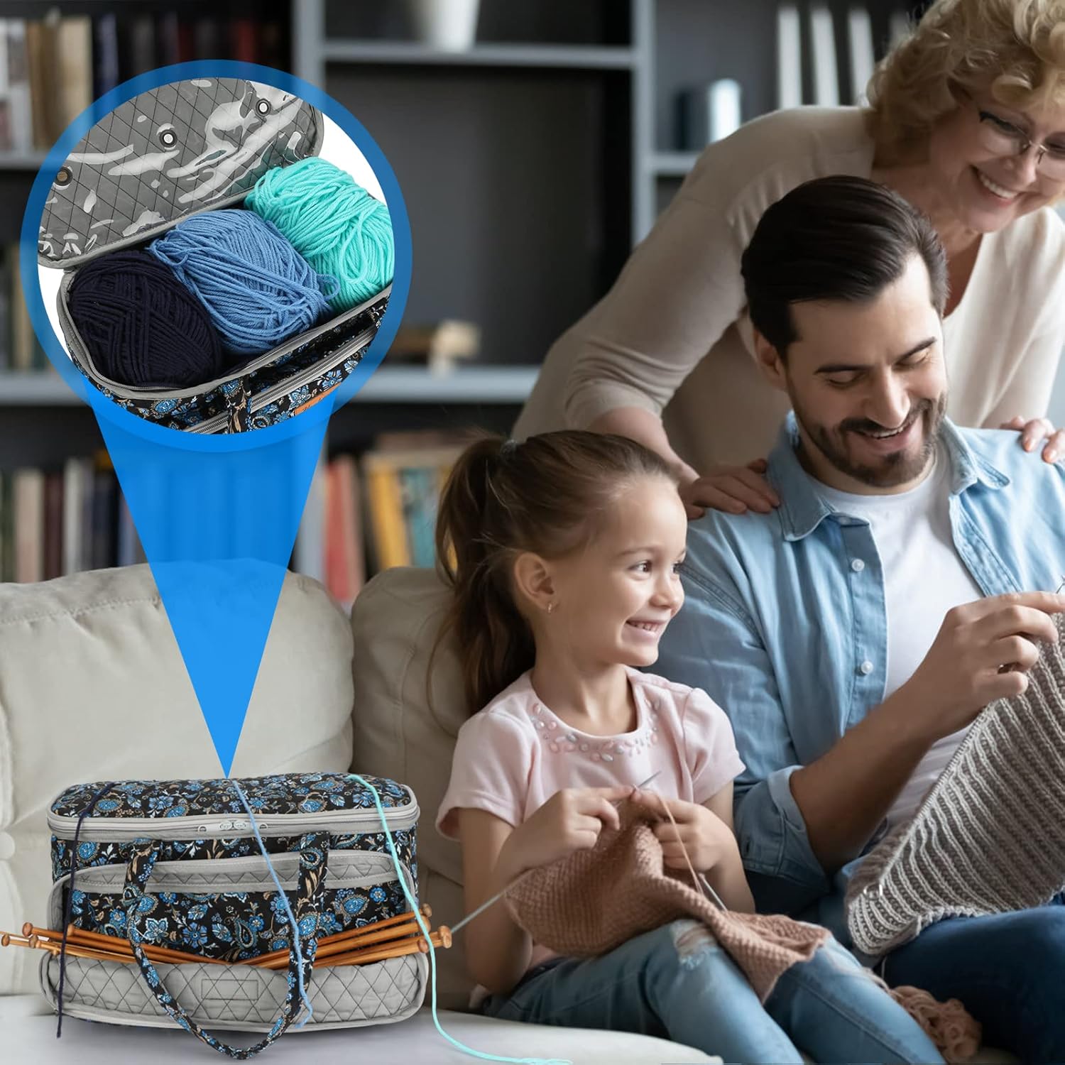 Hanfetch Yarn Bag Large Size Portable Storage Organizer