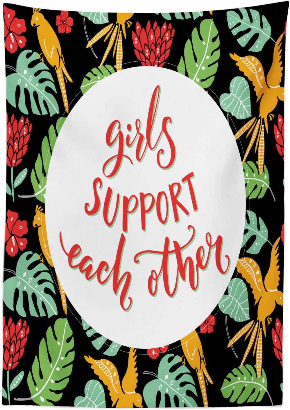 Ambesonne Feminist Tablecloth 58x84 Multicolor