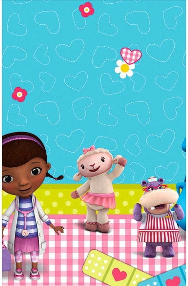 Doc McStuffins Blue Pink Table Cover 54x96