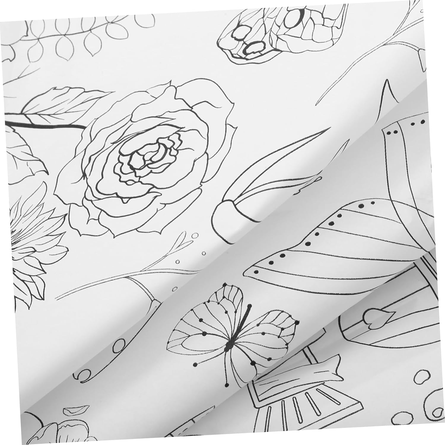 NUOBESTY Flower Fairy Themed Paper Tablecloth for Birthday Parties