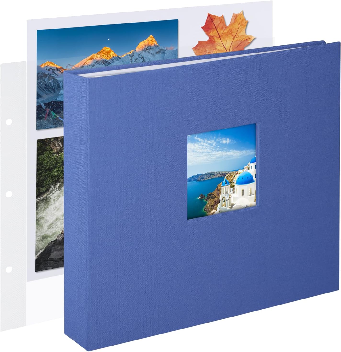 10x10 Inch 3 Ring Scrapbook Album with 60 Pages and Fabric Cover