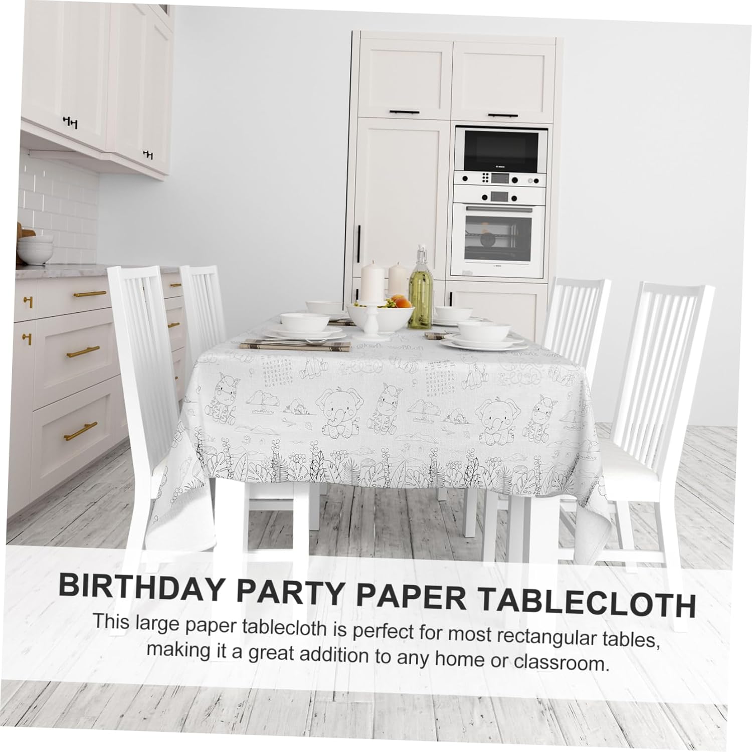 Happy Birthday Animal Theme Paper Tablecloth for Parties and Home Use