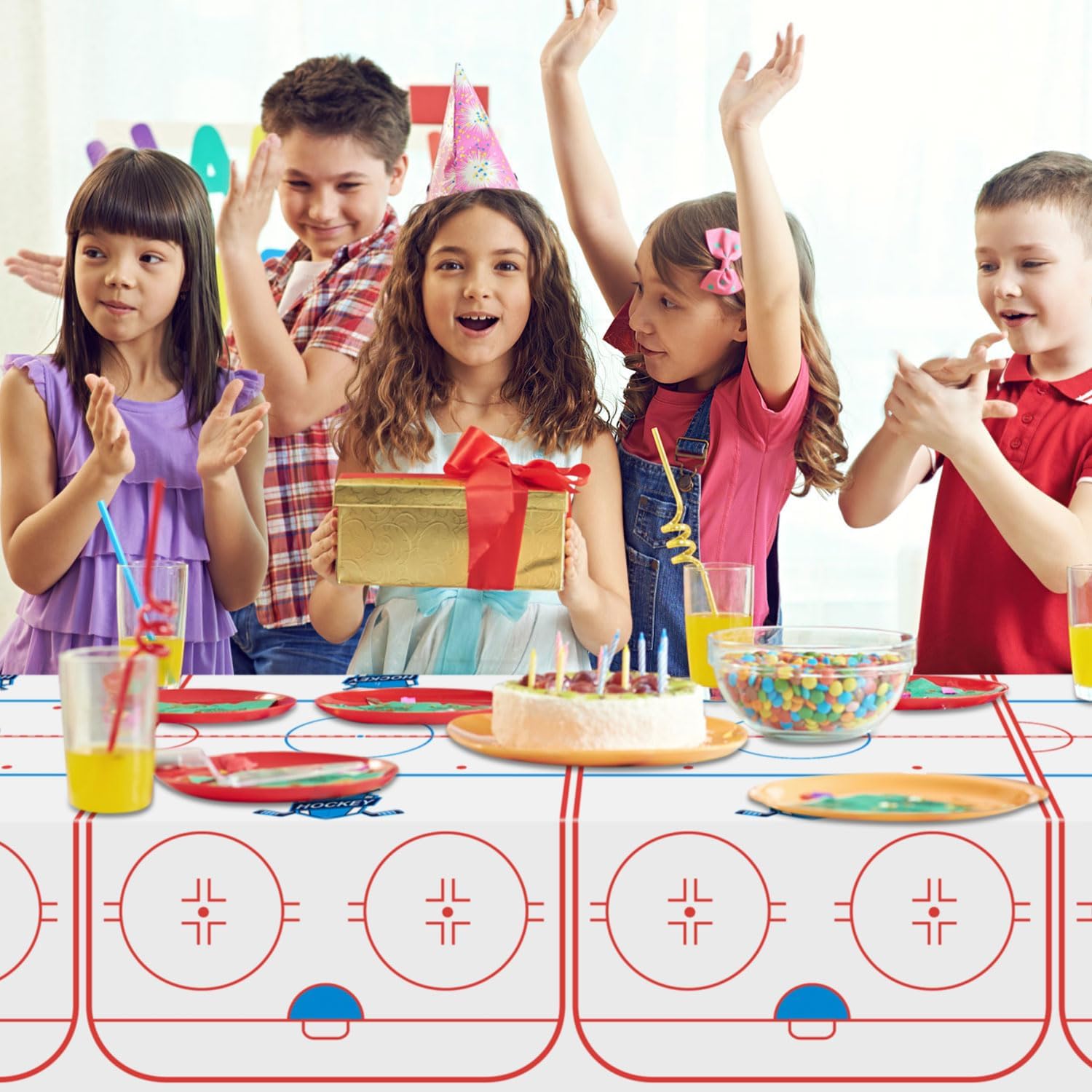 Ice Hockey Table Cover Set 3 Pack 86x51 Inches