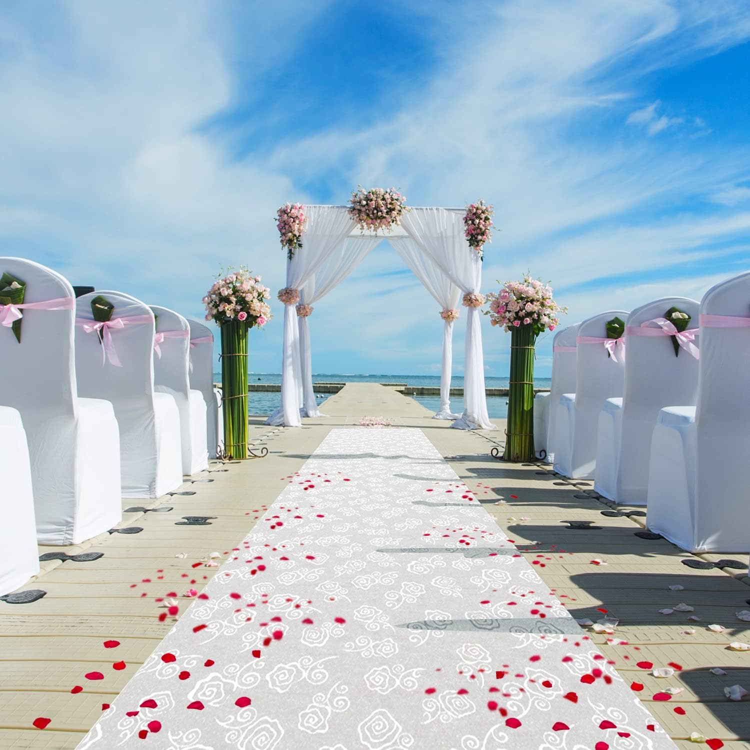 HEALON White Wedding Aisle Runner 3x100 Feet Carpet
