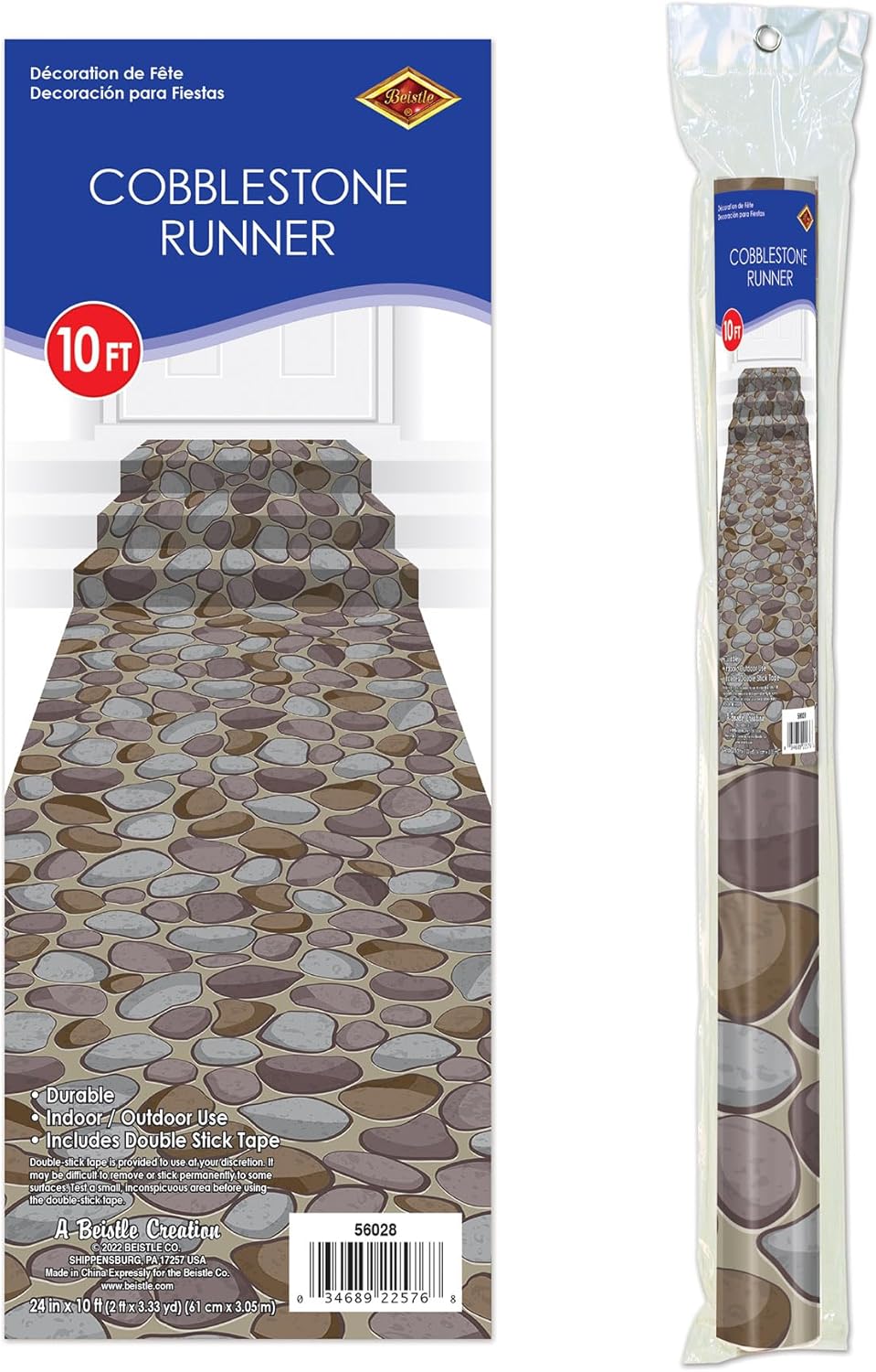 Beistle Cobblestone Aisle Runner Medieval Theme Decor