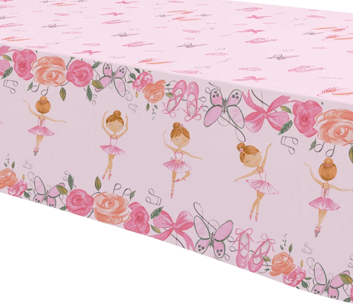 Xigejob Ballerina Party Tablecloth Set 3 Pack 54x108 Inches