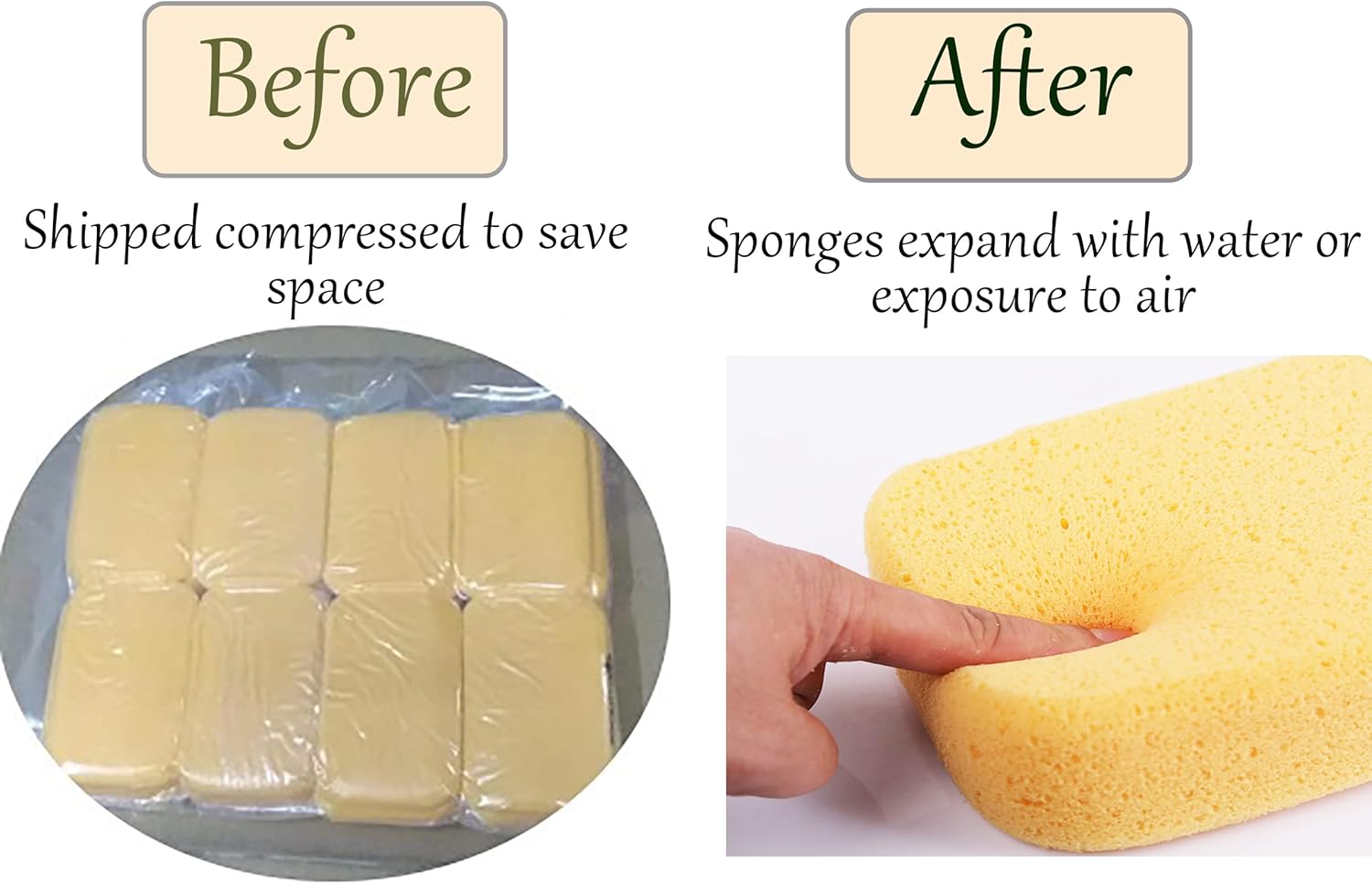 Yesland 10 Pcs Paint Sponges - Large Synthetic Sponges for Art Crafts Cleaning