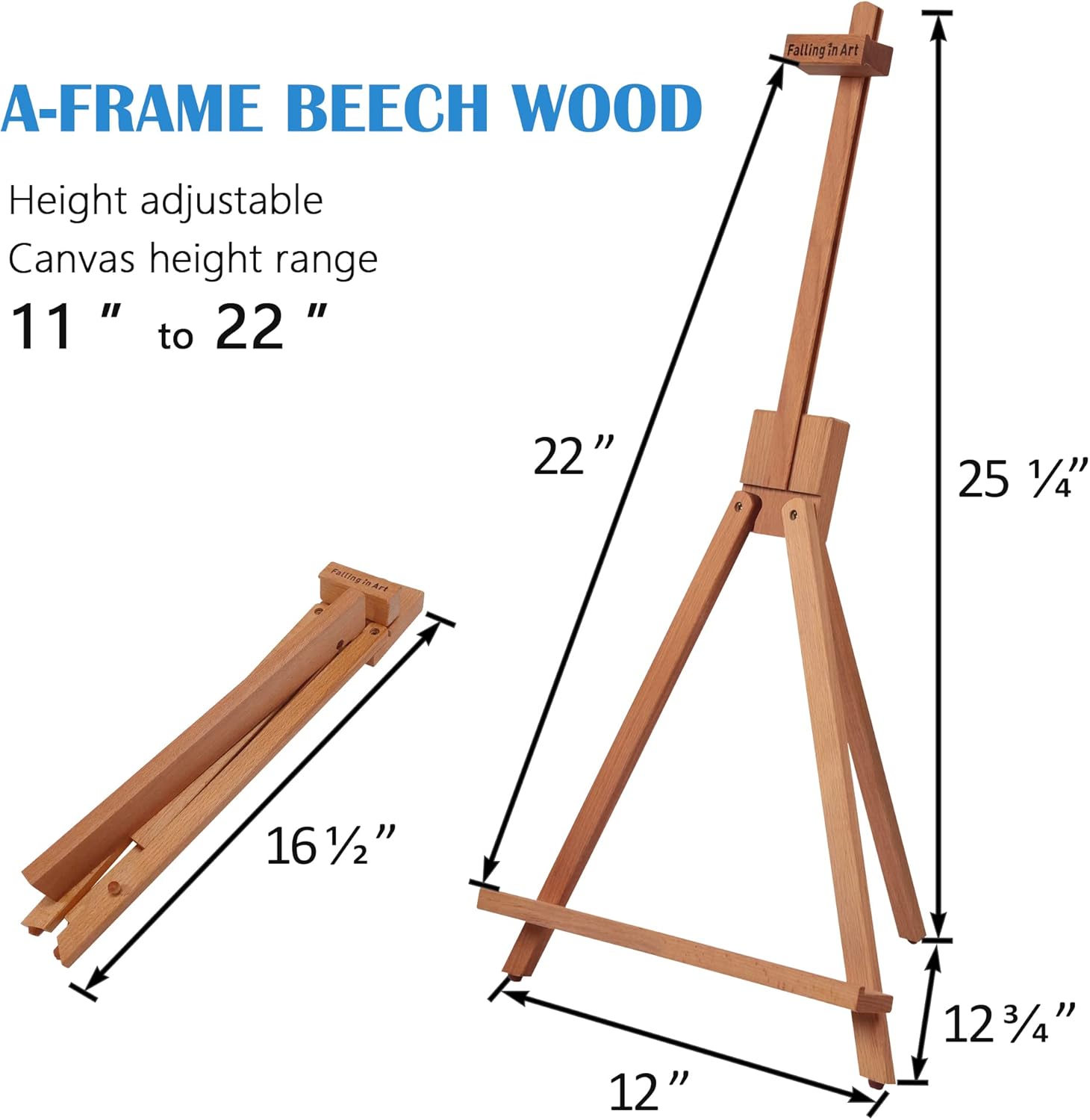 Falling in Art 25 Tabletop Easel Stand Set