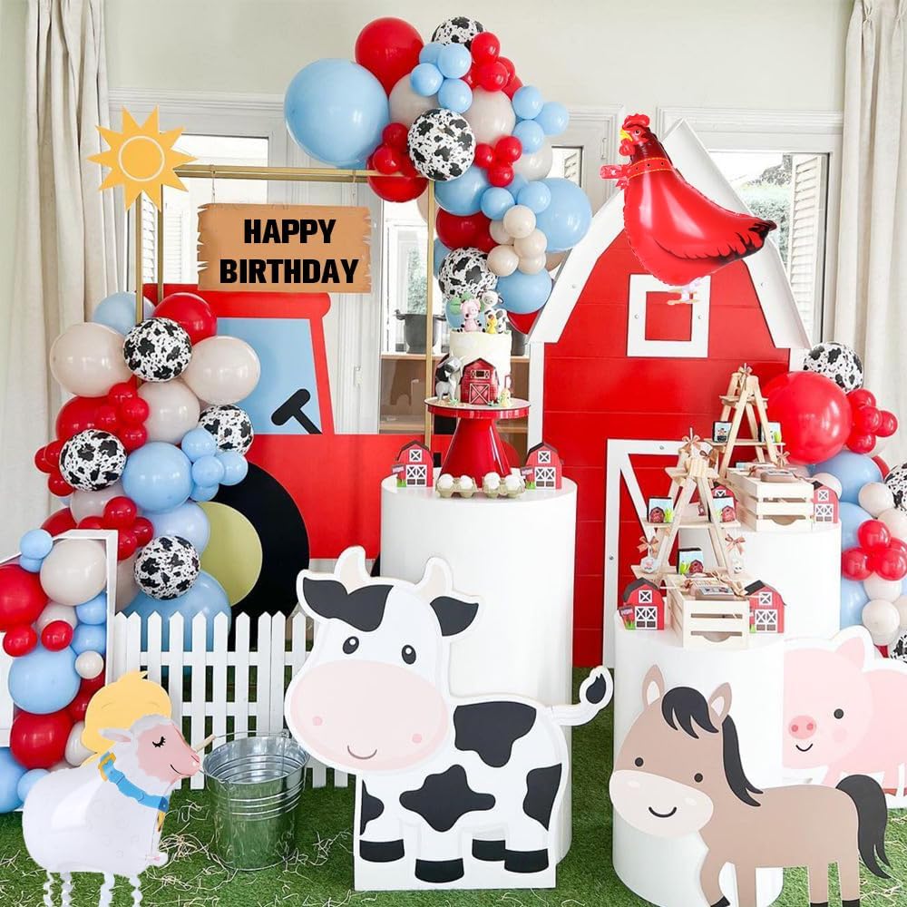 Farm Animals Party Decorations 138Pcs Balloon Kit