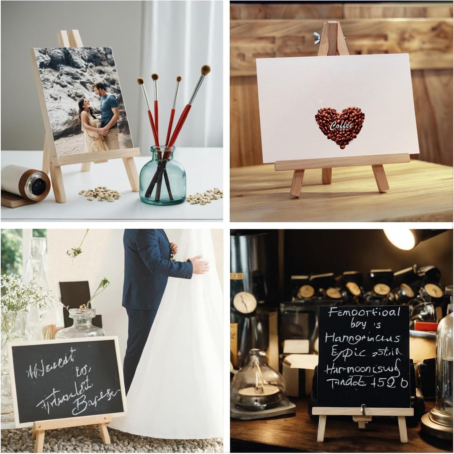 12 Pack Mini Wooden Easel for Painting Display