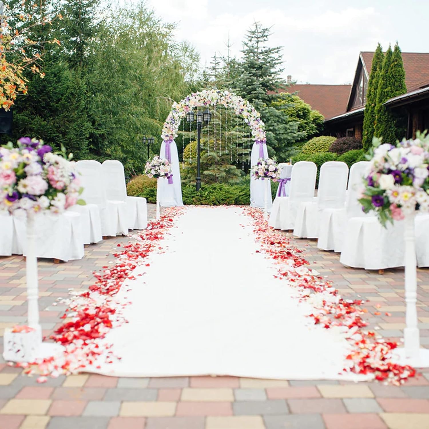 White Carpet Runner for Wedding Ceremony and Events