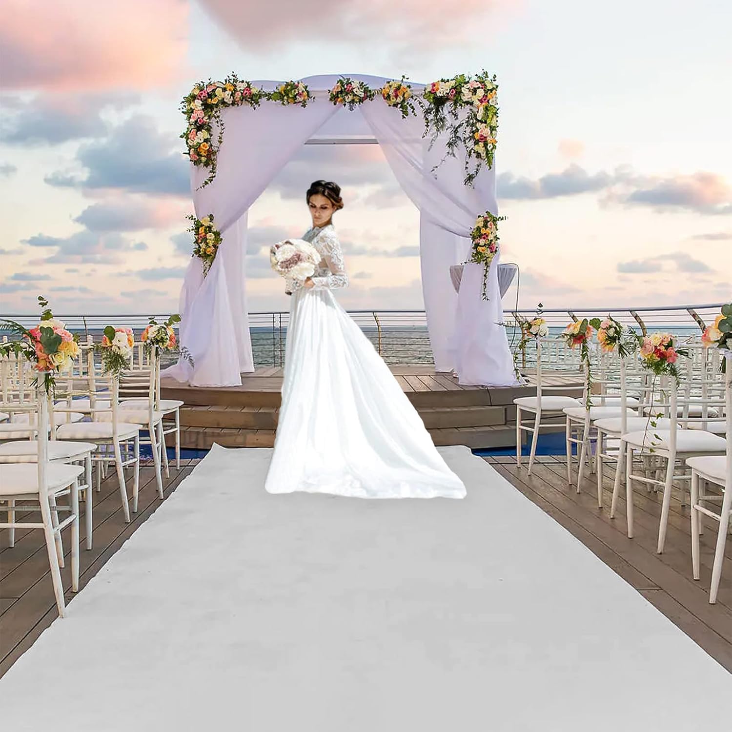 Classic Wedding Aisle Runner for Parties and Events
