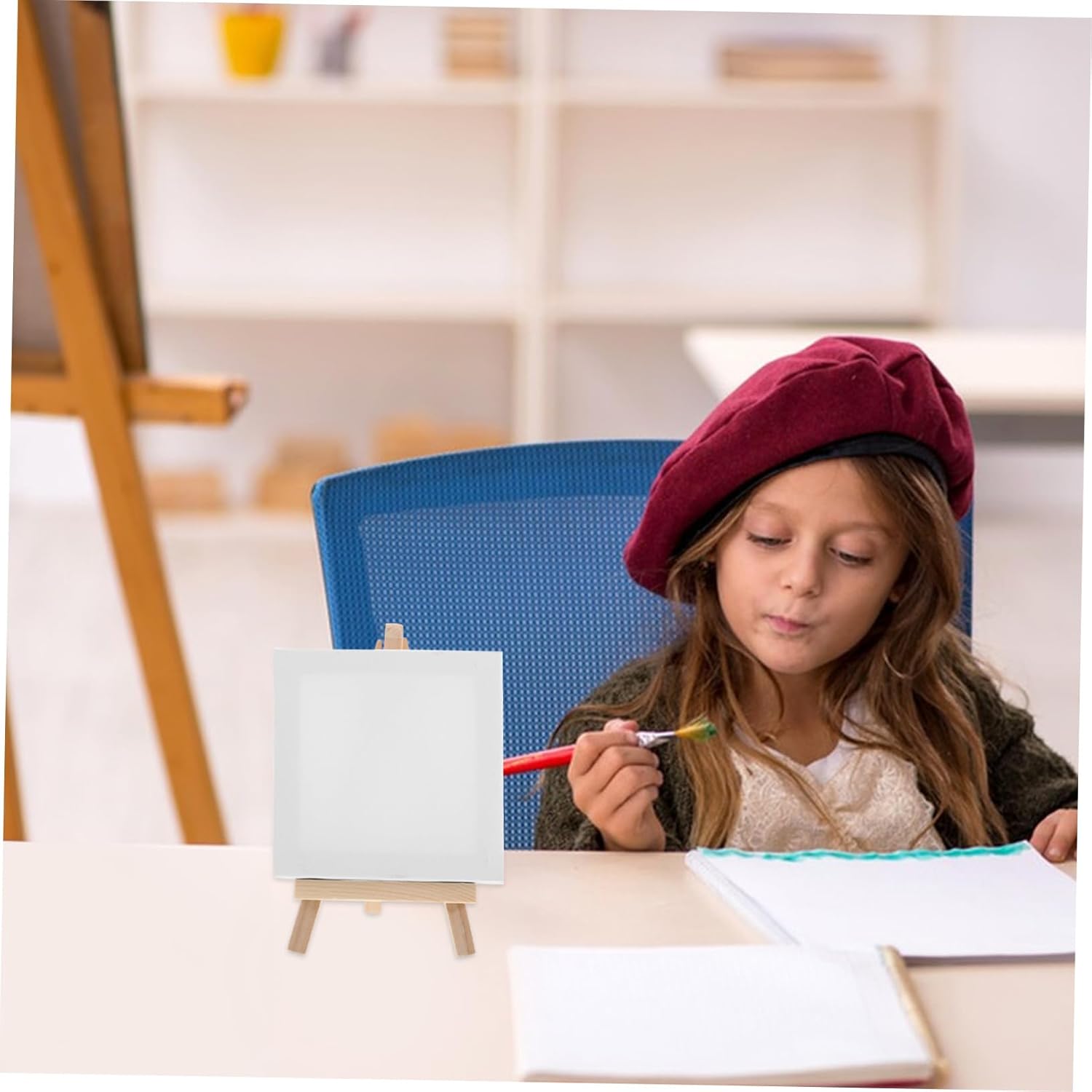 NUOBESTY Mini Painting Kit with Display Easel for Kids