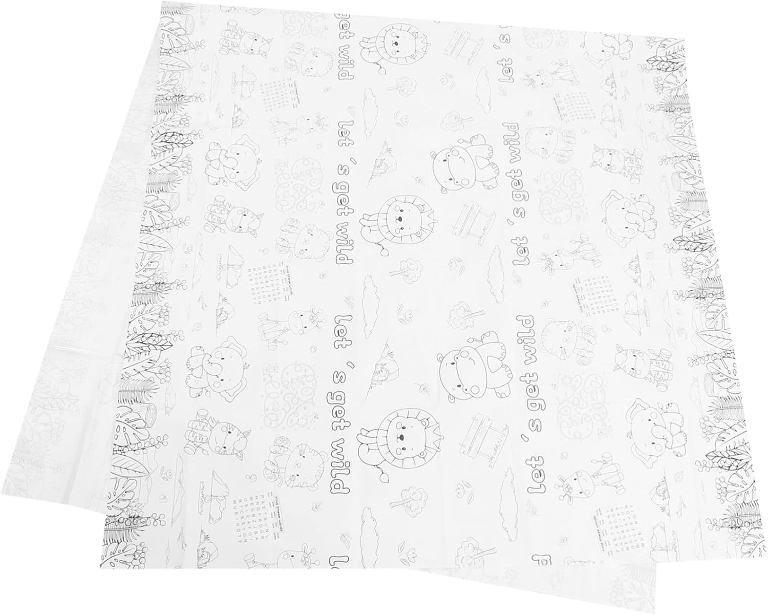 Happy Birthday Animal Theme Paper Tablecloth for Parties and Home Use