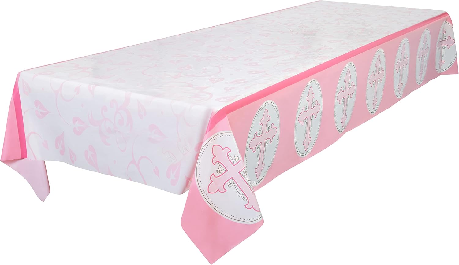 Pink Baptism Tablecloth Set of 2 for Girls