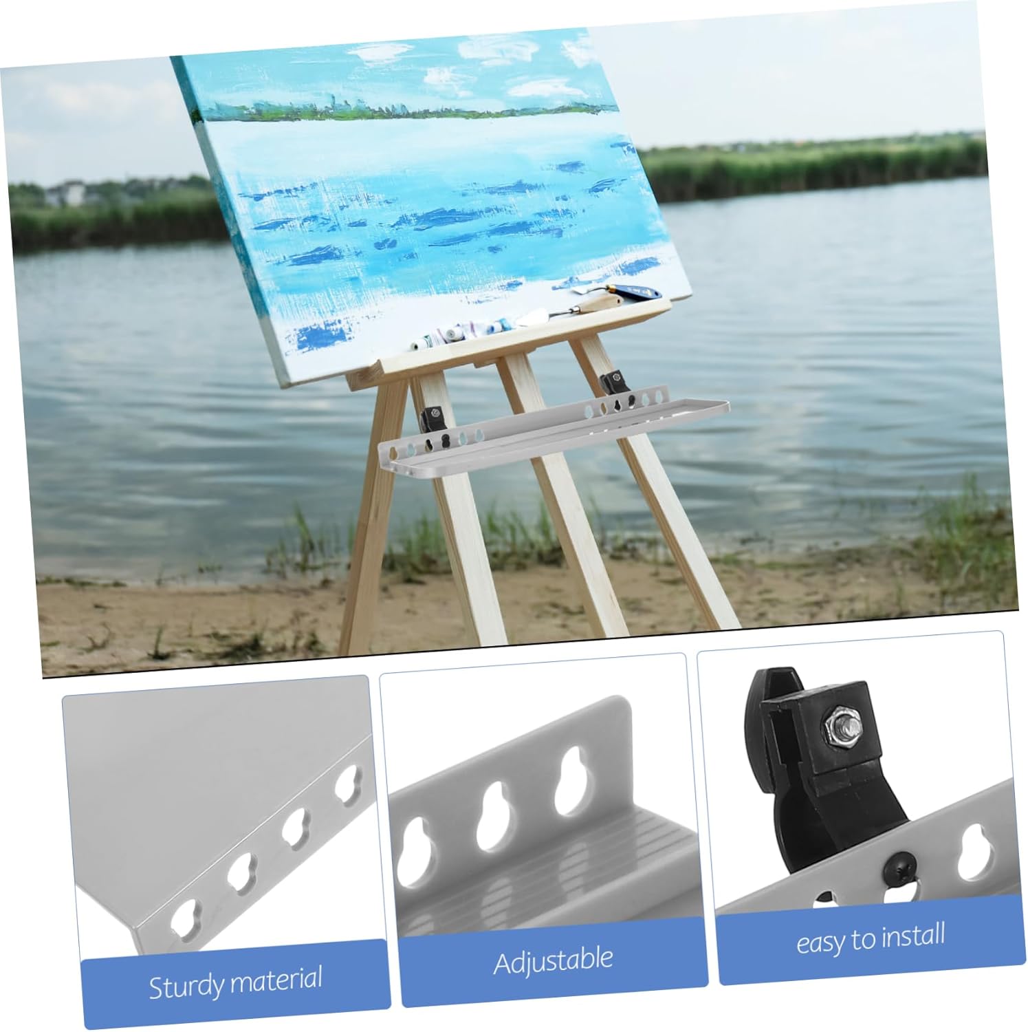 1Set Portable Detachable Easel Tray for Painting