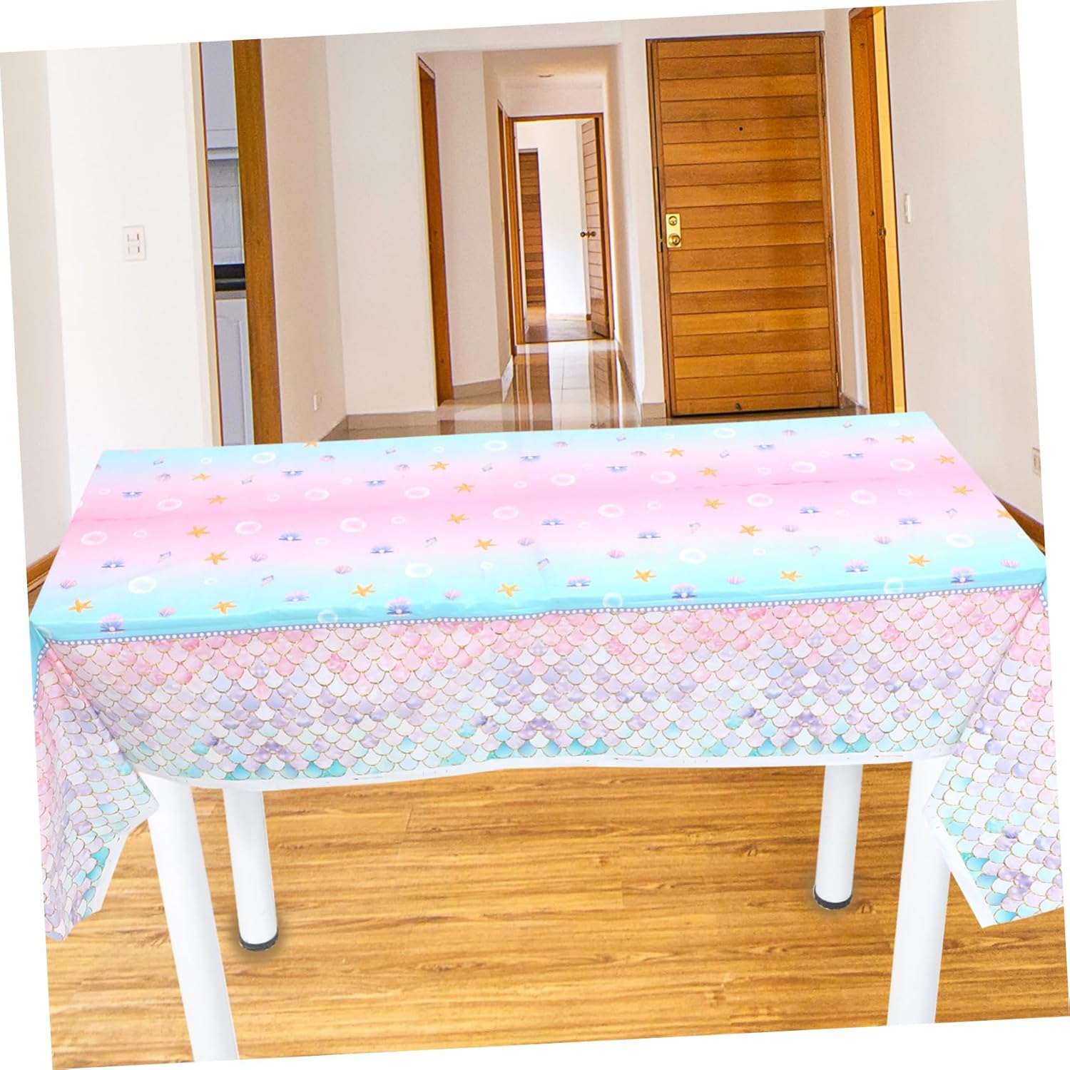 Unomor Mermaid Themed Birthday Tablecloth for Boys and Girls