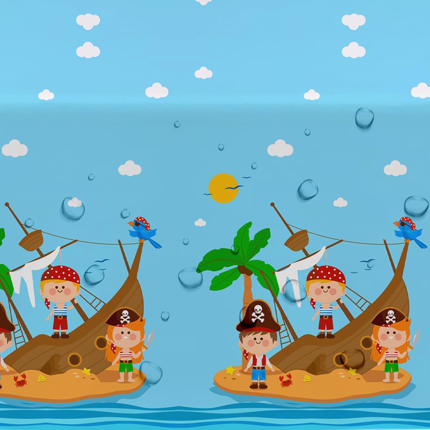 Pirate Party Tablecloth Set for Kids 3 Pack