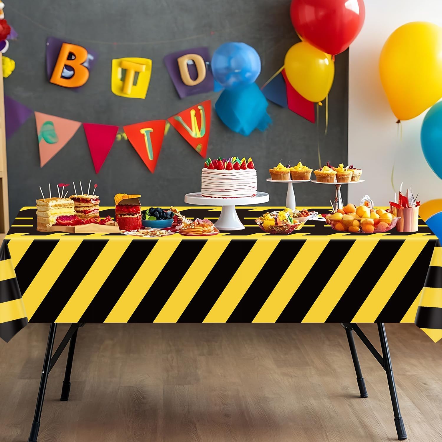 4 Pack Racing Car Theme Tablecloths for Kids Parties