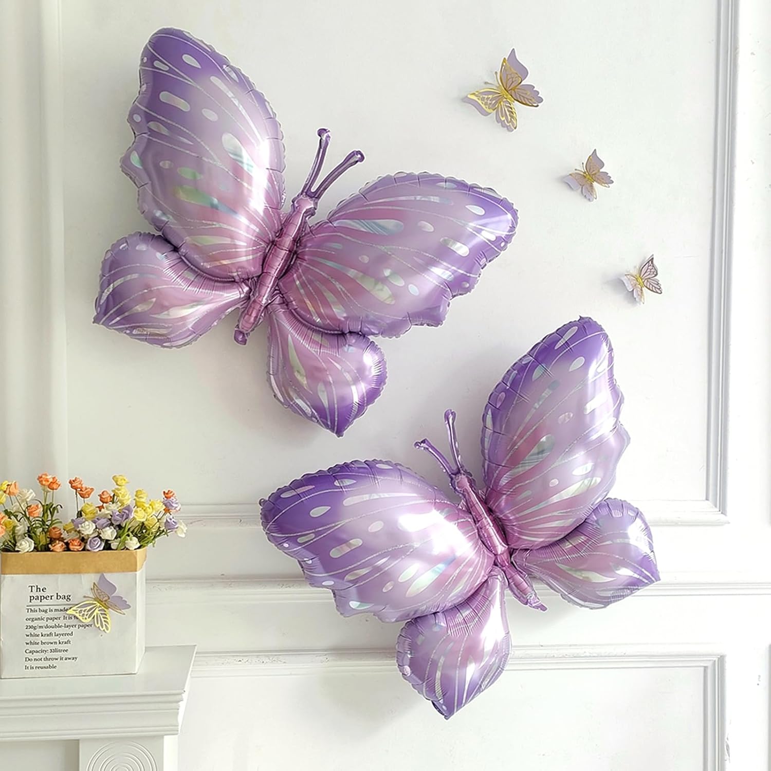 144Pcs Pastel Butterfly Balloon Arch Kit for Spring Decorations