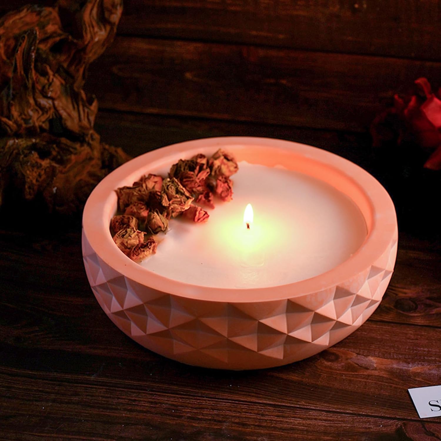 Wehous Diamond Shape Large Bowl Silicone Mold for Epoxy Resin Crafts