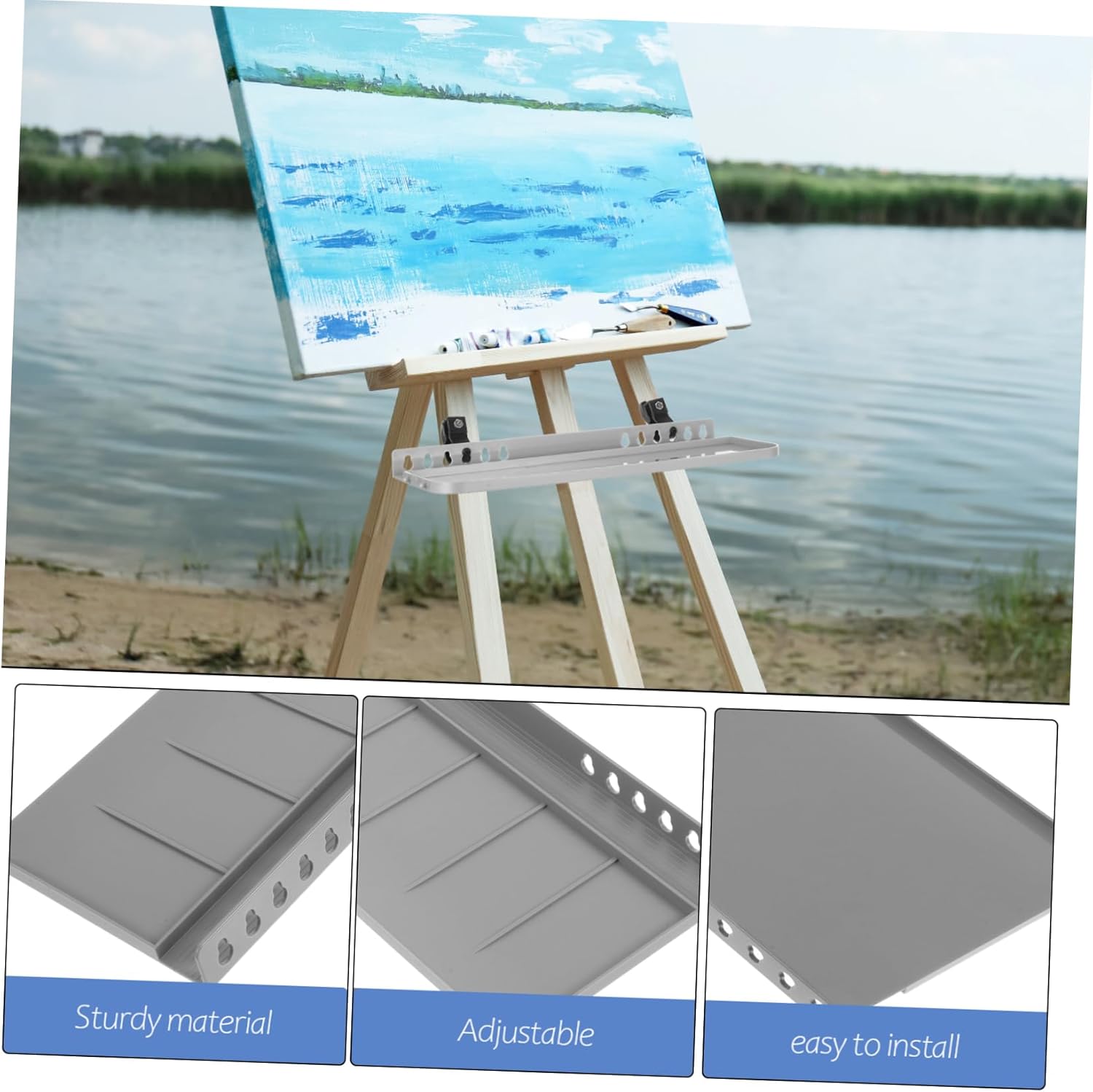 Lightweight Detachable Easel Tray for Art Students