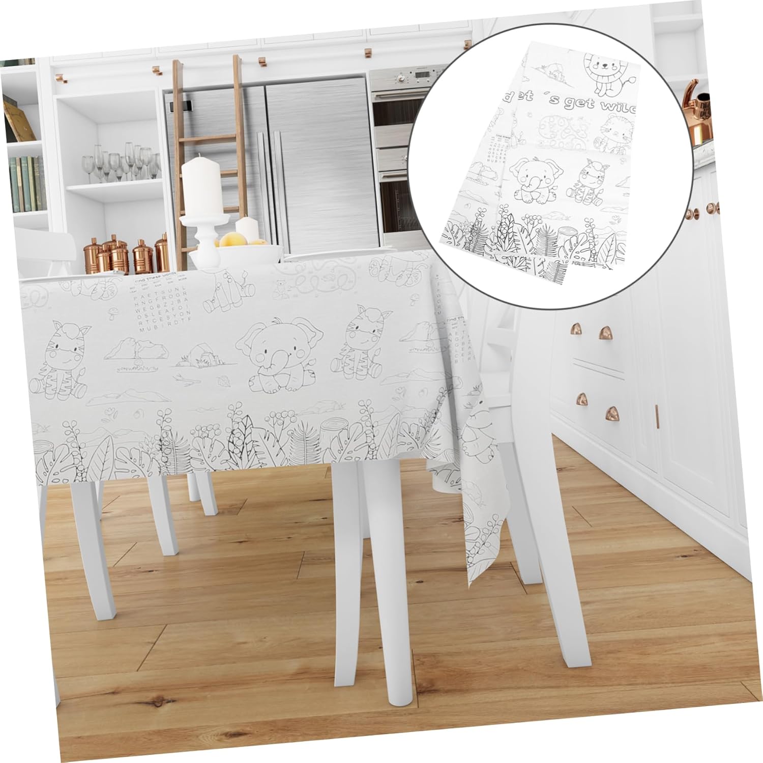 ARTIBETTER Birthday Animal Tablecloth for Parties and Celebrations