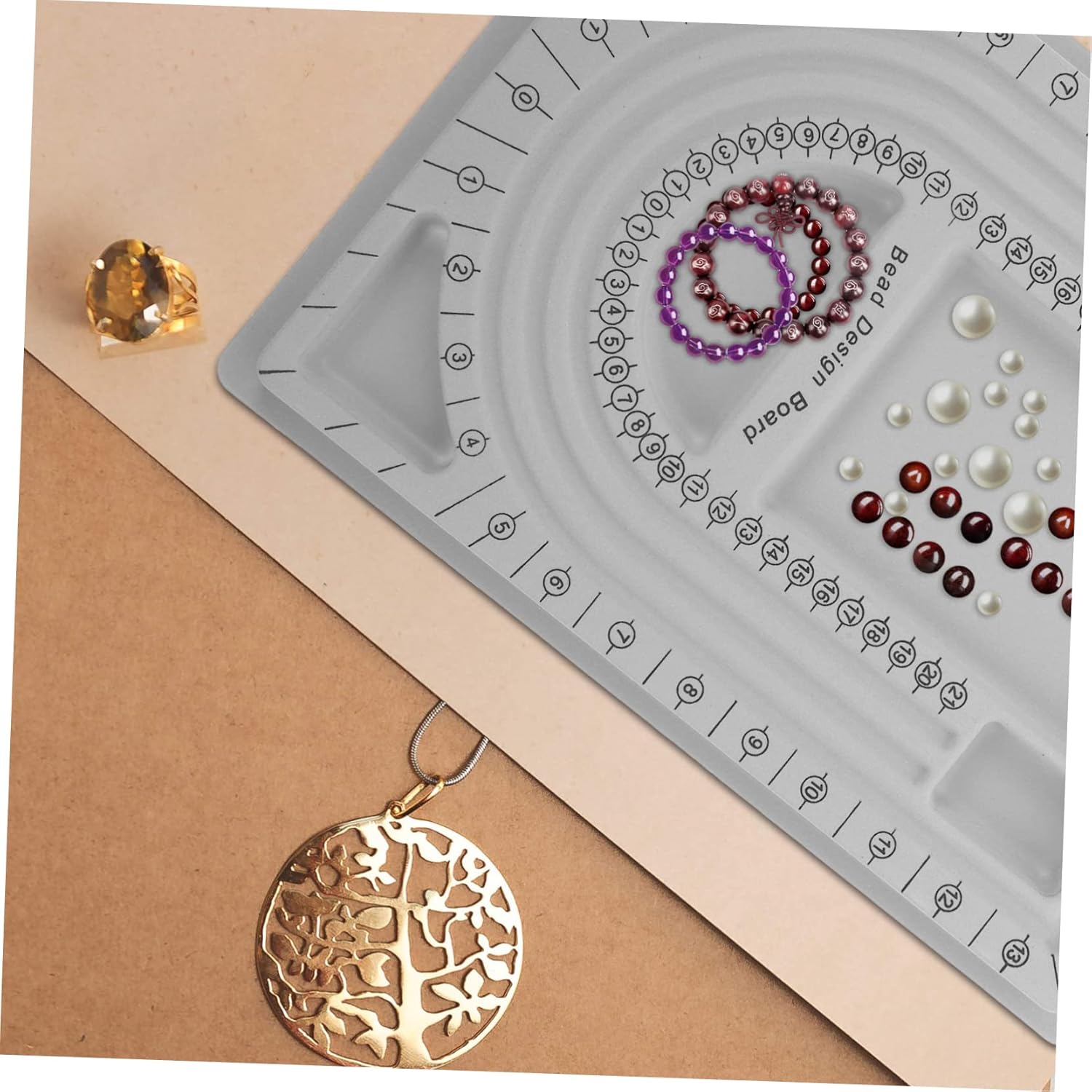 2pcs Bead Design Board for DIY Jewelry Making and Storage