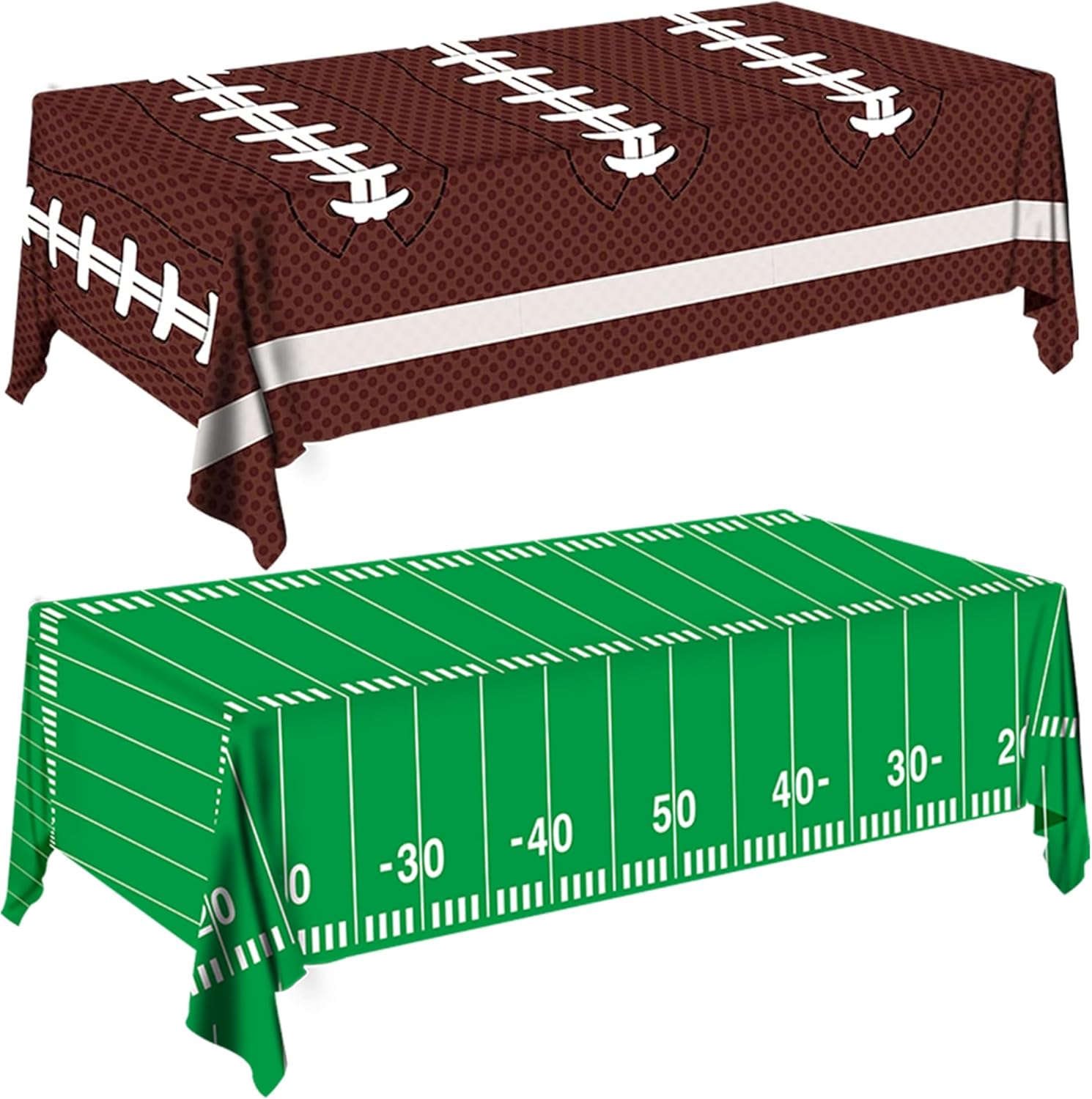 2pcs Football Tablecloth for Game Day Decorations 54x108 Inch