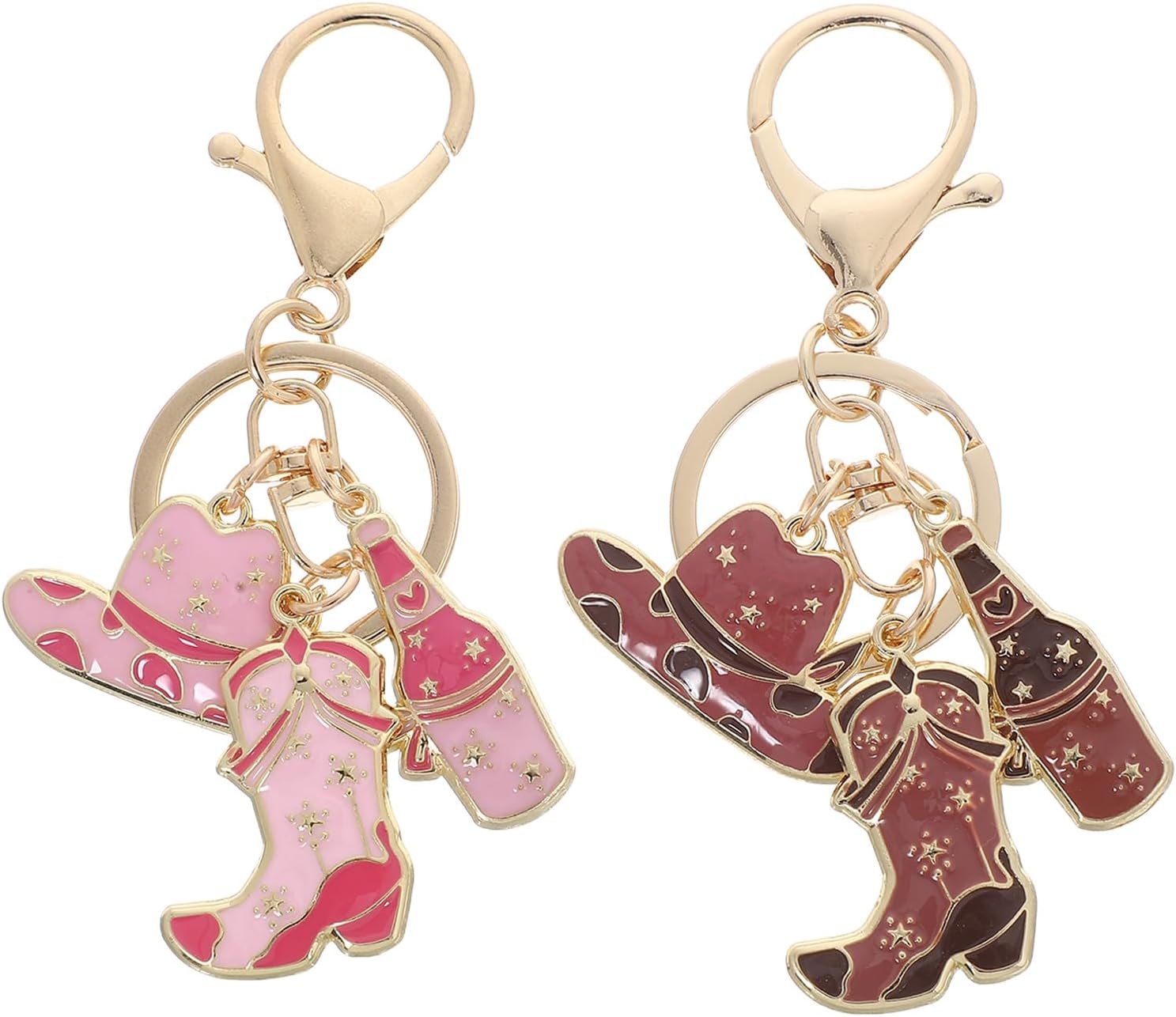 LOGOFUN Western Cowboy Hat Keychain Set