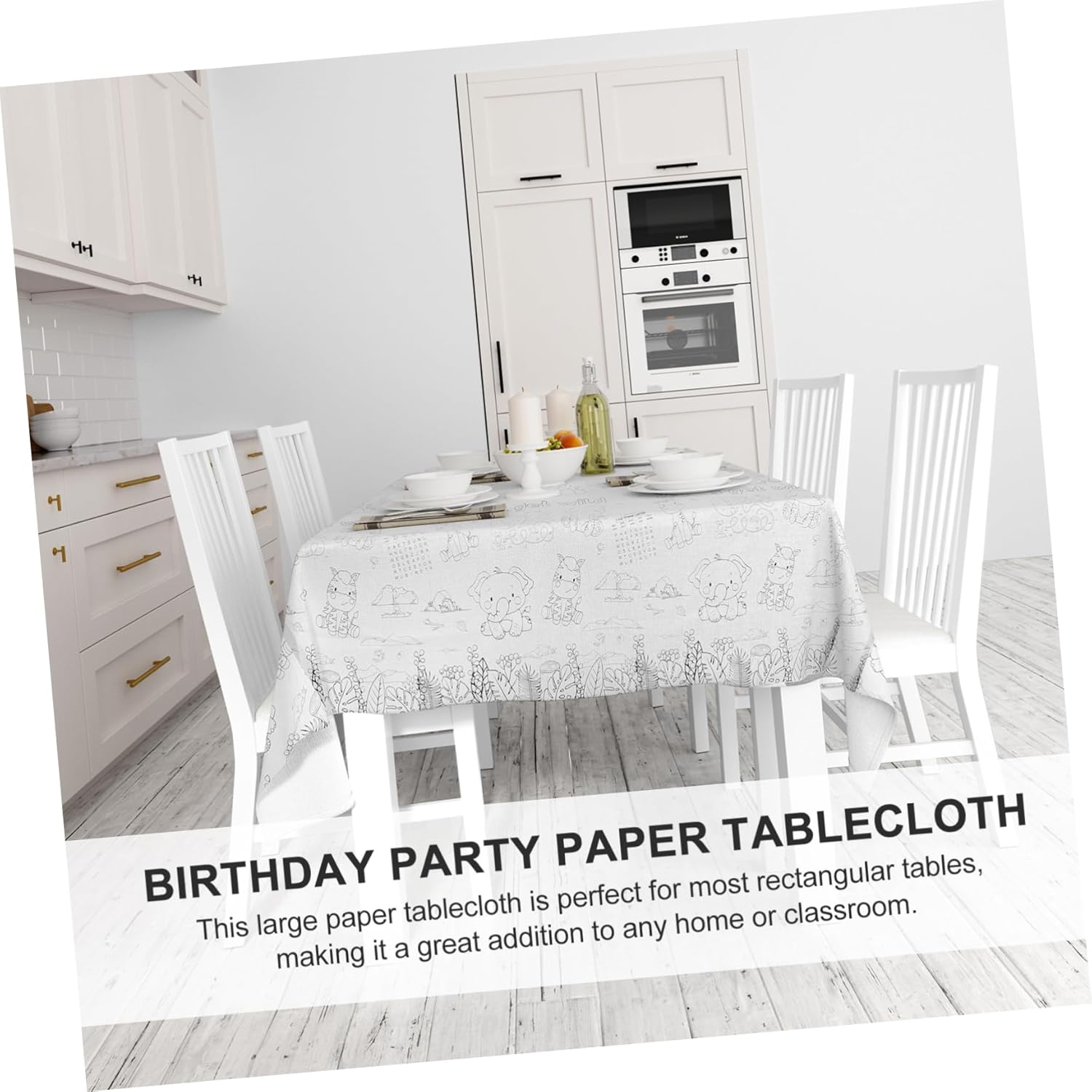 Homoyoyo Birthday Tablecloth with Zoo Animal Theme