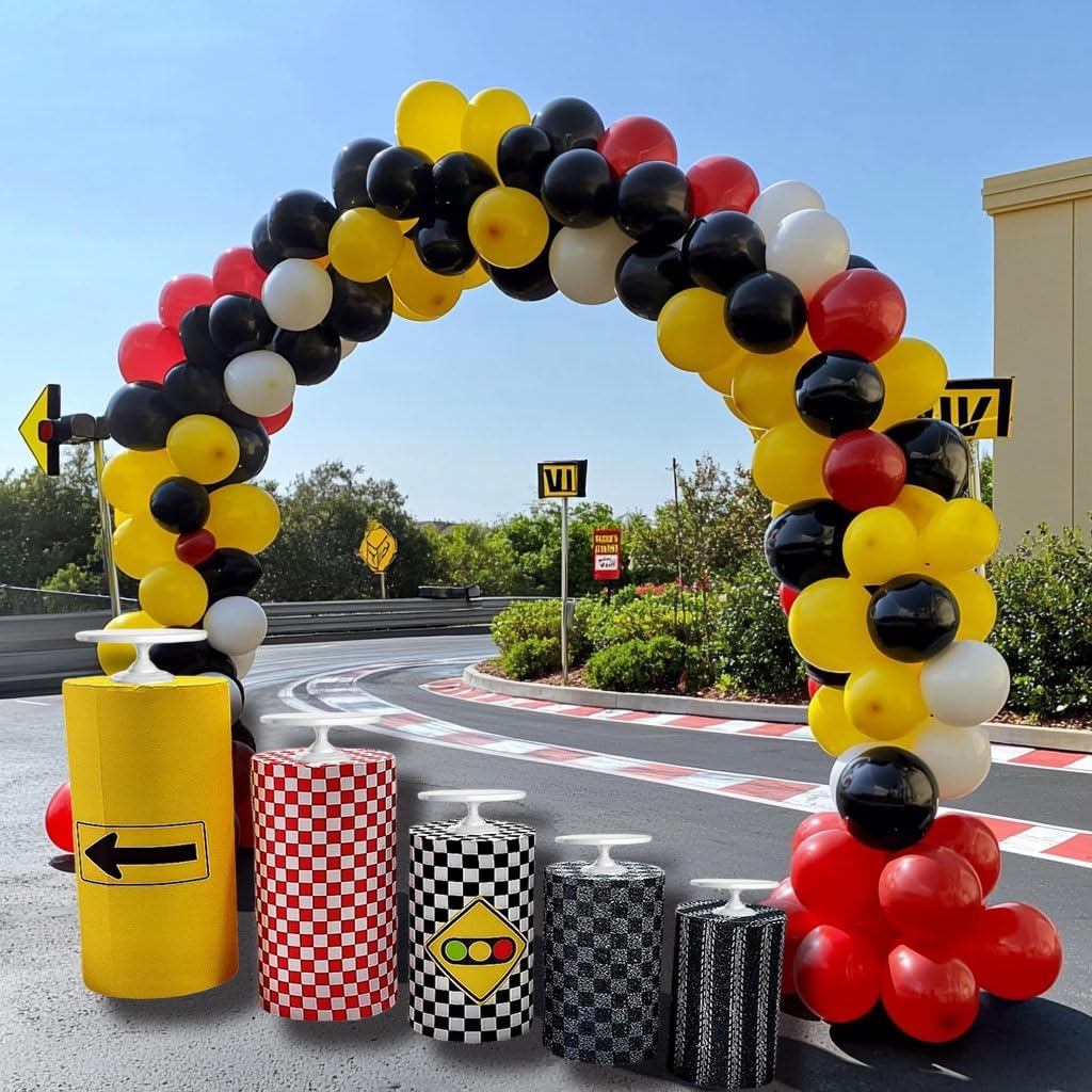 5 Piece Stretch Cylinder Covers for Cake Display